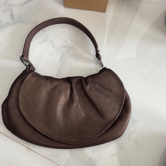 Christian Louboutin Chocolate Brown Leather Shoulder Bag - Picture 2 of 7